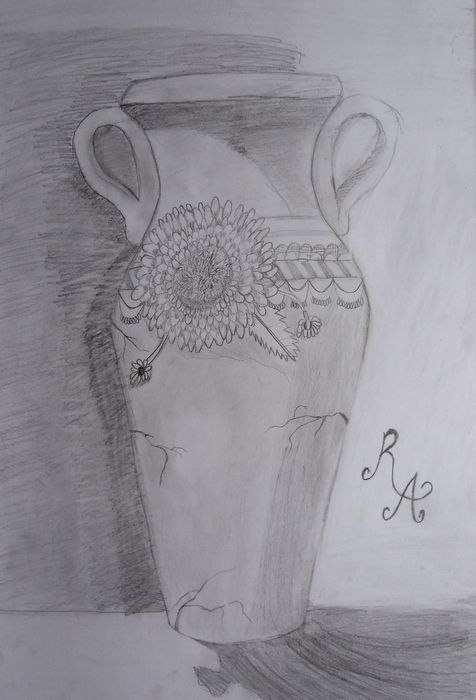 Art Studio PALETTE. Angelina Rudakova Picture.  Pencil Still Life Still Life 